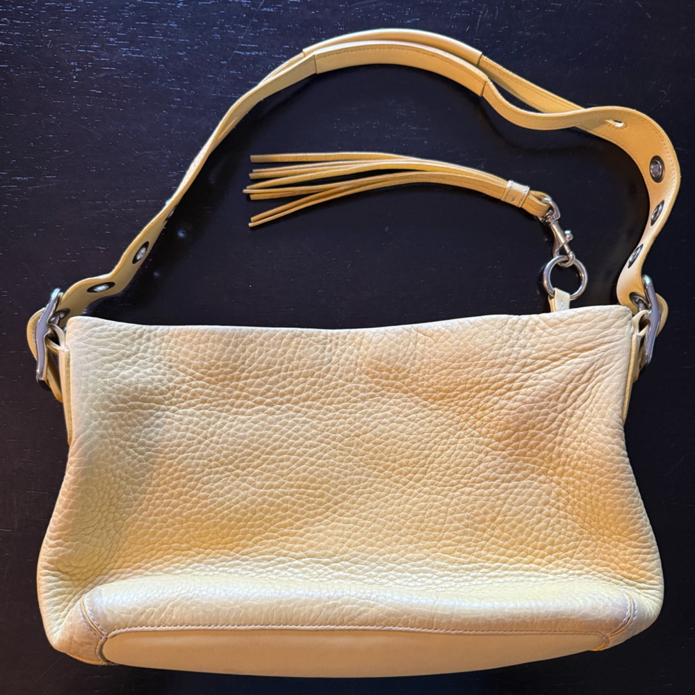 Coach Yellow Leather Shoulder Bag